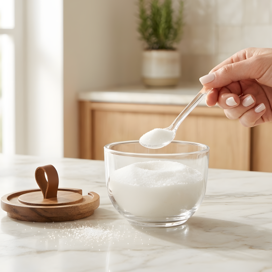 Acrylic Sugar Bowl With Wooden Lid